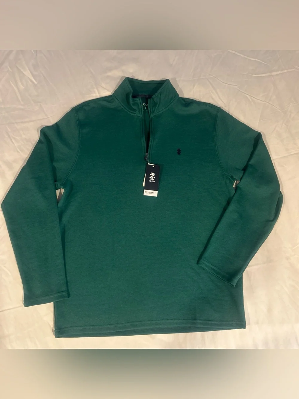 Izod Men’s Teal Green Quarter-Zip Pullover